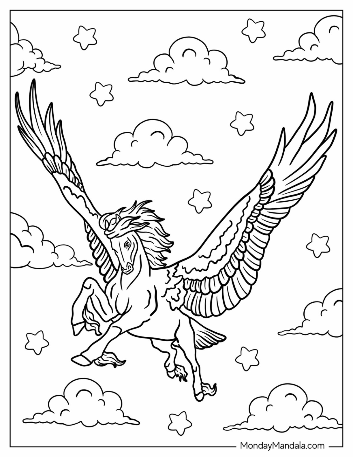 Pegasus Coloring Sheet