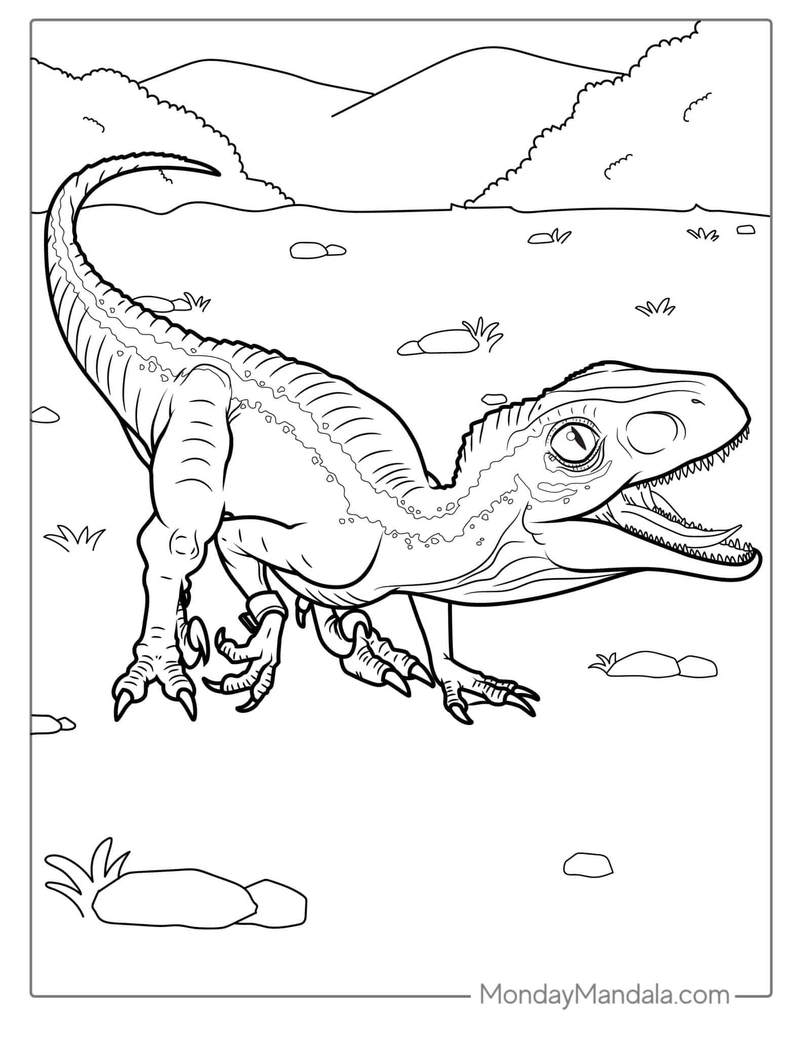 45 Velociraptor Coloring Pages (Free PDF Printables)