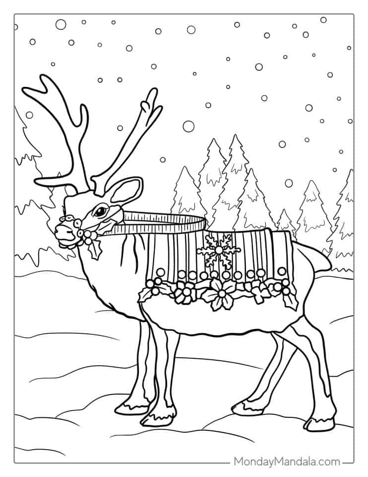 30 Deer Coloring Pages (Free PDF Printables)
