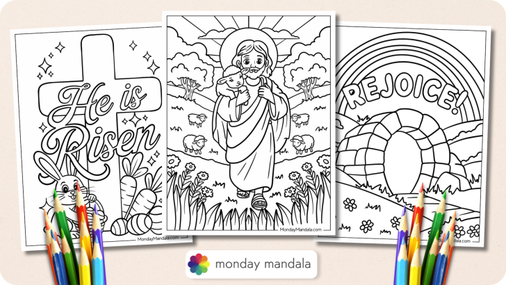 Religious Easter Coloring Pages Featured Image