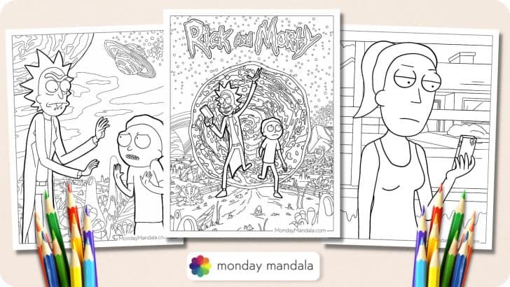 Rick and Morty Coloring Pages Featured Image