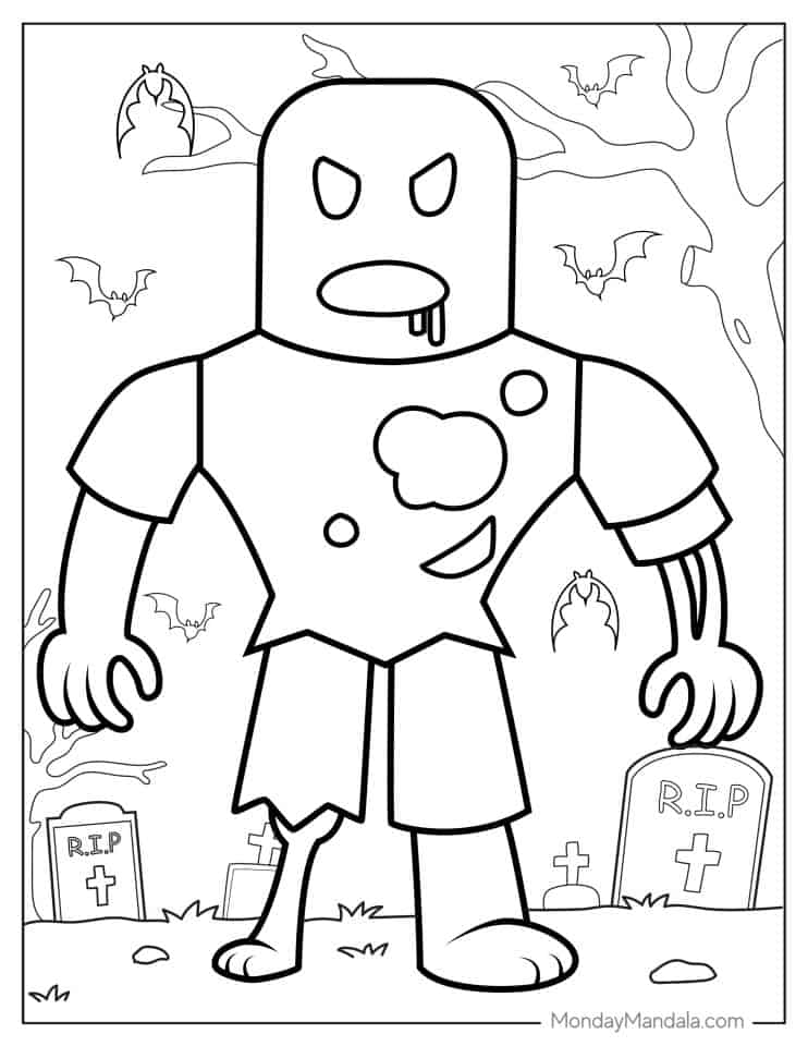 25 Zombie Coloring Pages (Free PDF Printables)