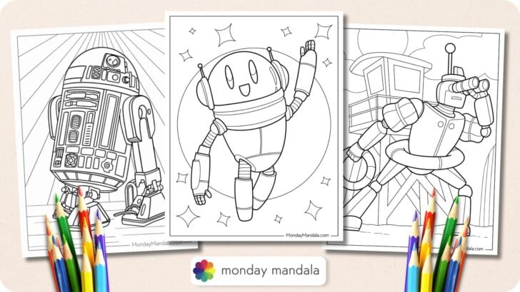 Robot Coloring Pages Featured Image v2