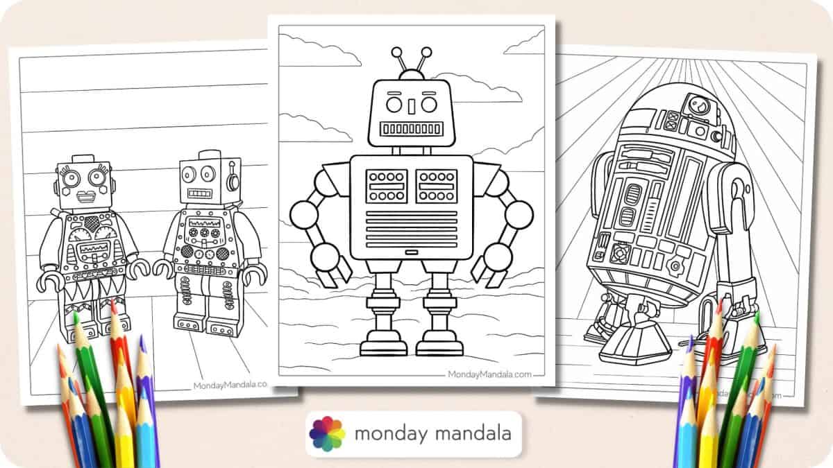 32 Robot Coloring Pages (Free PDF Printables)