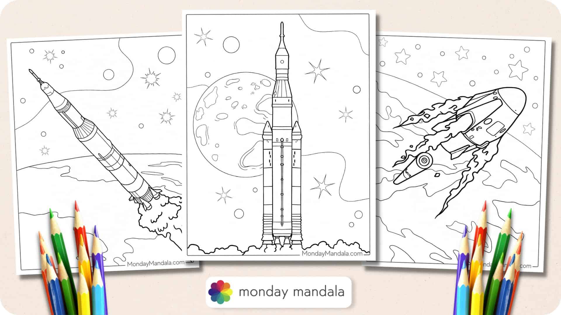 Free Rocket Ship Coloring Pages For Kids