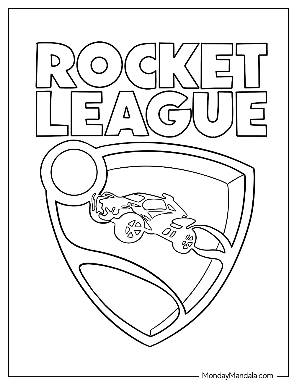 Rocket League Logo Coloring Pages