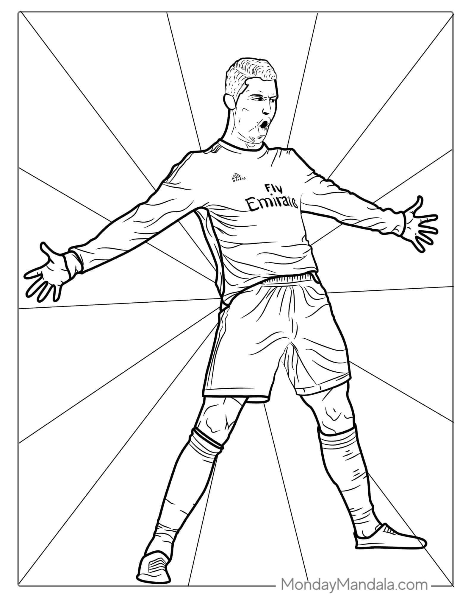 Cristiano Ronaldo Colouring In Pages Cristiano Ronaldo Colouring In Pages