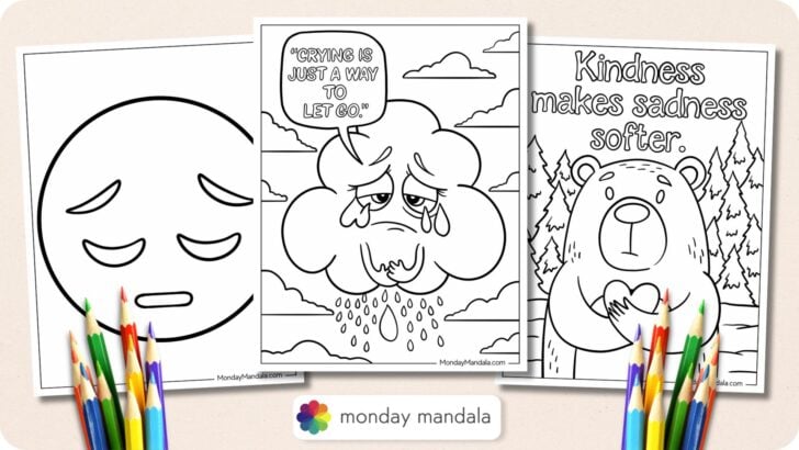 Sad Coloring Pages Featured Image