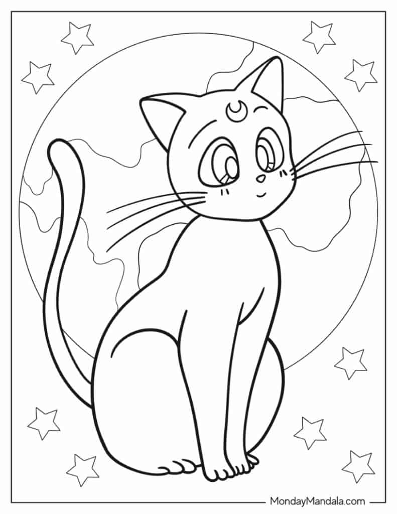 Sailor Moon Artemis Winter Hat – Anime Beanie With Cat Ears, Knit Cap For Adults