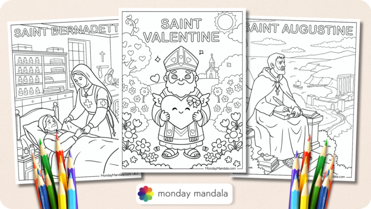 Saint Coloring Pages Featured Image