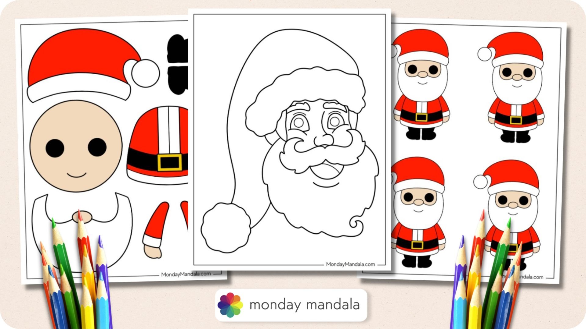 Santa Claus Outline Printable