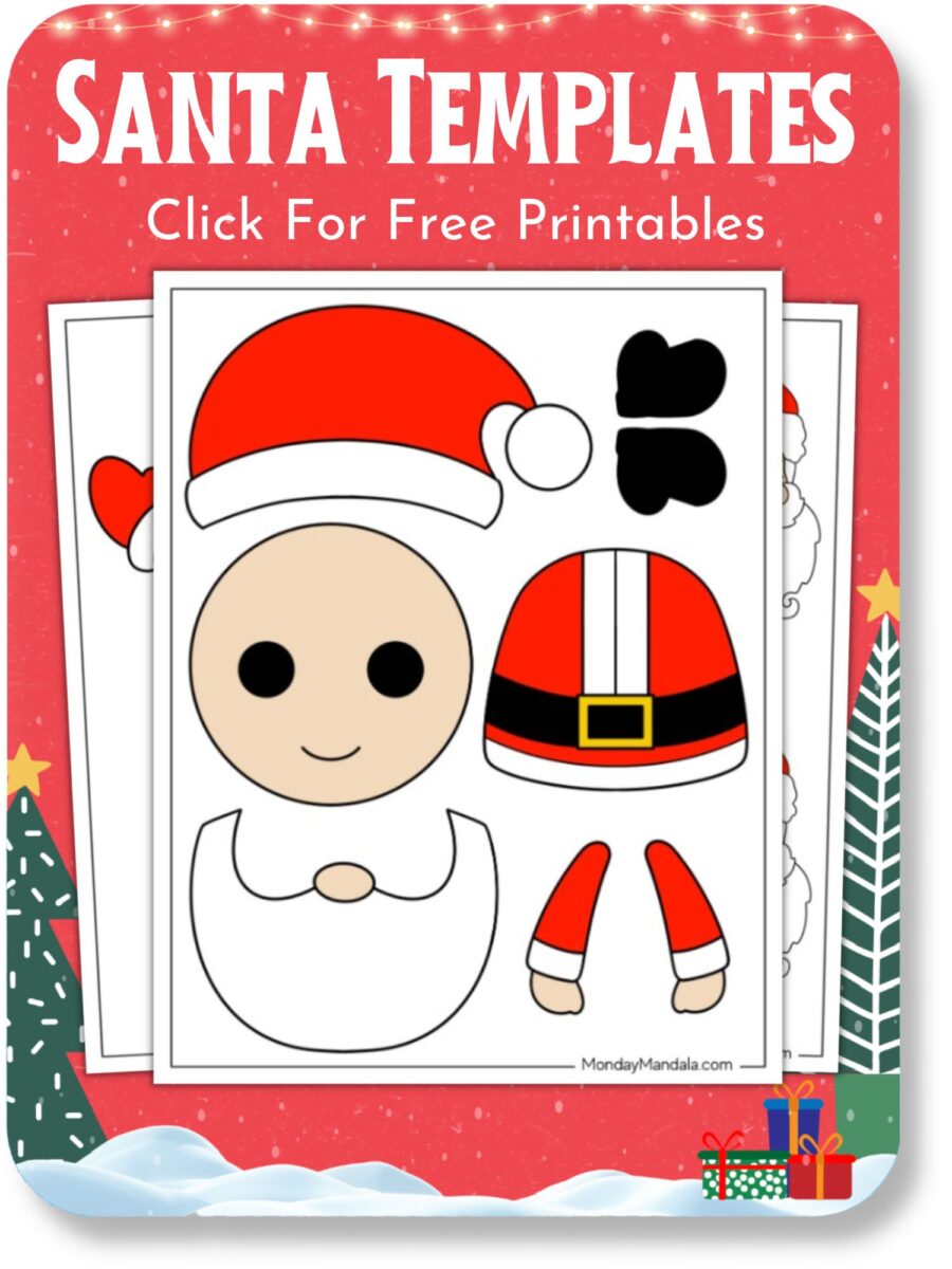 Small Santa Pdf 1,000 Christmas Printables (Free & Original PDFs)