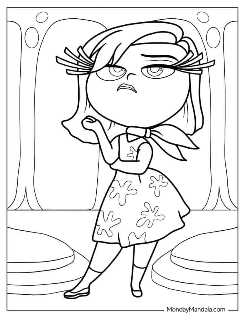 Inside Out Cartoon Coloring Pages