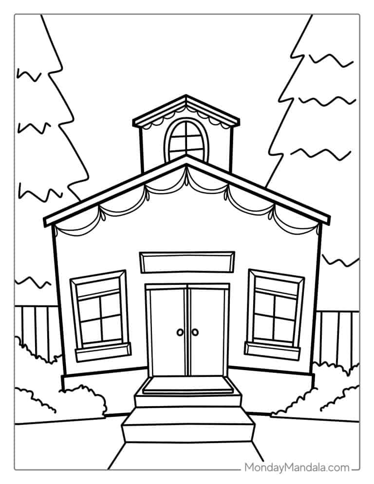 40 House Coloring Pages (Free PDF Printables)