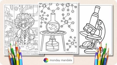 20 Science Coloring Pages (Free PDF Printables)