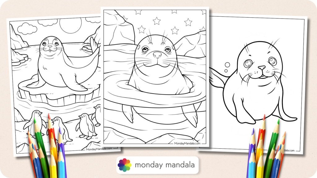 25 Seal Coloring Pages (Free PDF Printables)