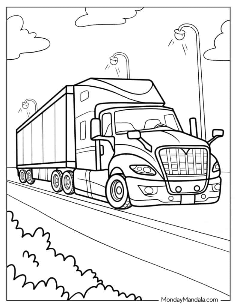 Big Truck Coloring Pages For Kids
