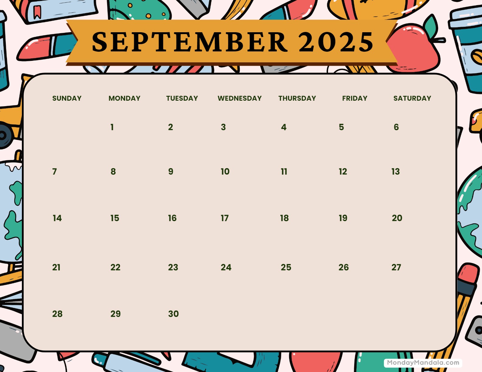 Printable Calendars For 2025 2026 Free PDFs 