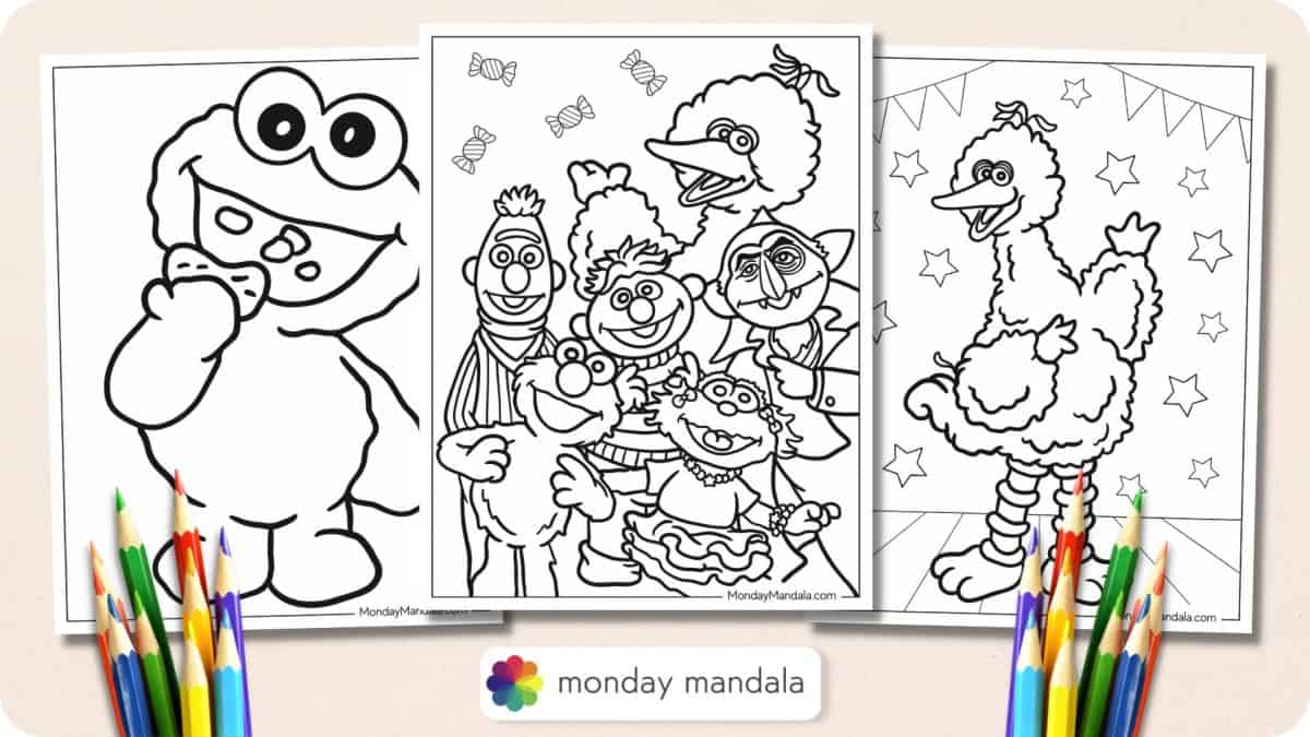26 Sesame Street Coloring Pages (Free PDF Printables)