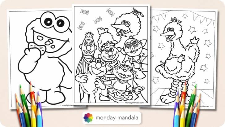 Sesame Street Coloring Pages Featured Image
