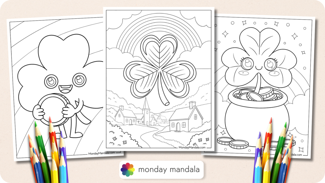 20 Shamrock Coloring Pages (Free PDF Printables)