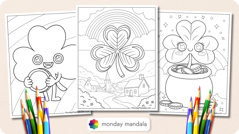 20 Shamrock Coloring Pages (Free PDF Printables)
