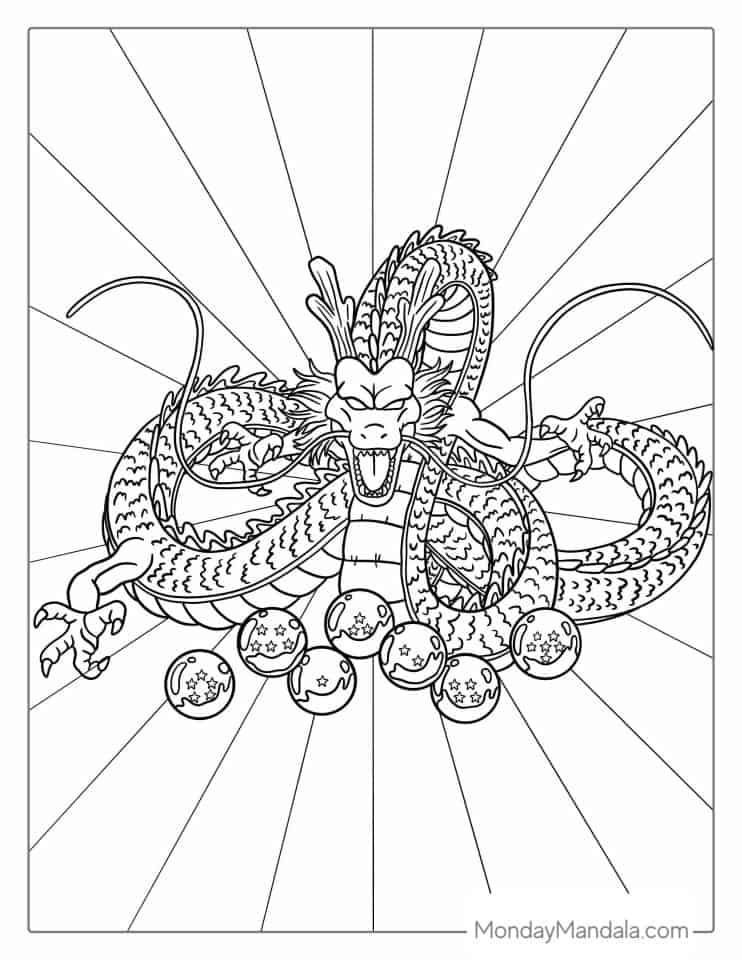 30 Dragon Ball Z Coloring Pages (Free PDF Printables) - adult color by ...