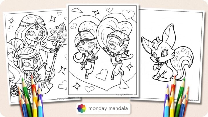 Shimmer And Shine Coloring Pages Featured Image
