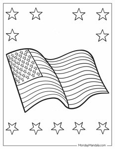 20 American Flag Coloring Pages (Free PDF Printables)