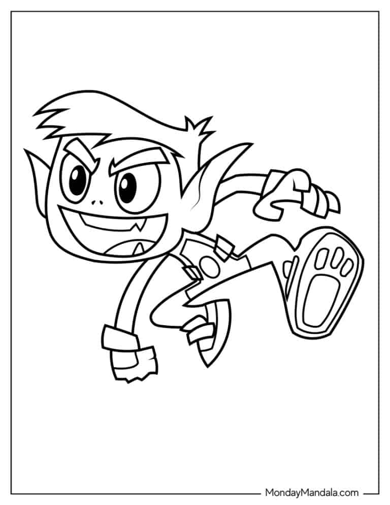 30 Teen Titans Go Coloring Pages (Free PDF Printables)