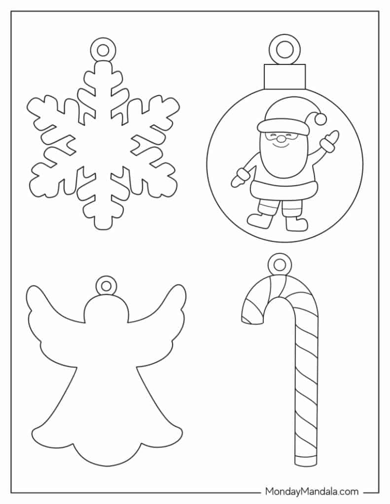 200 Printable Christmas Ornaments (Free Templates)