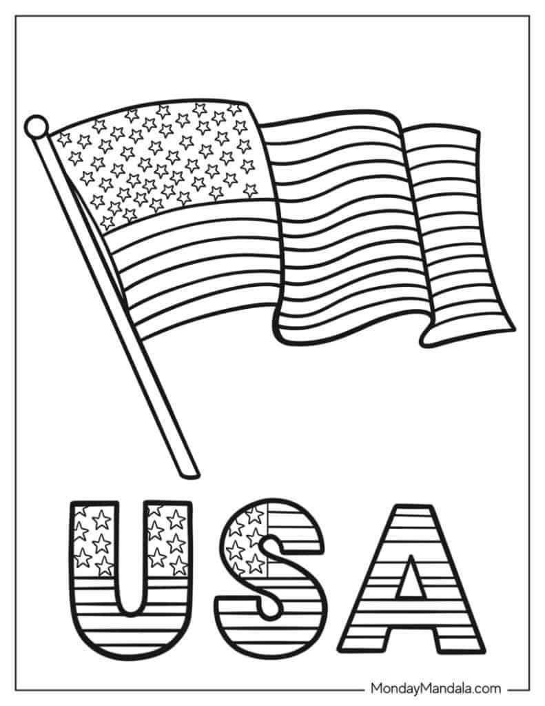 Coloring Pages Flag