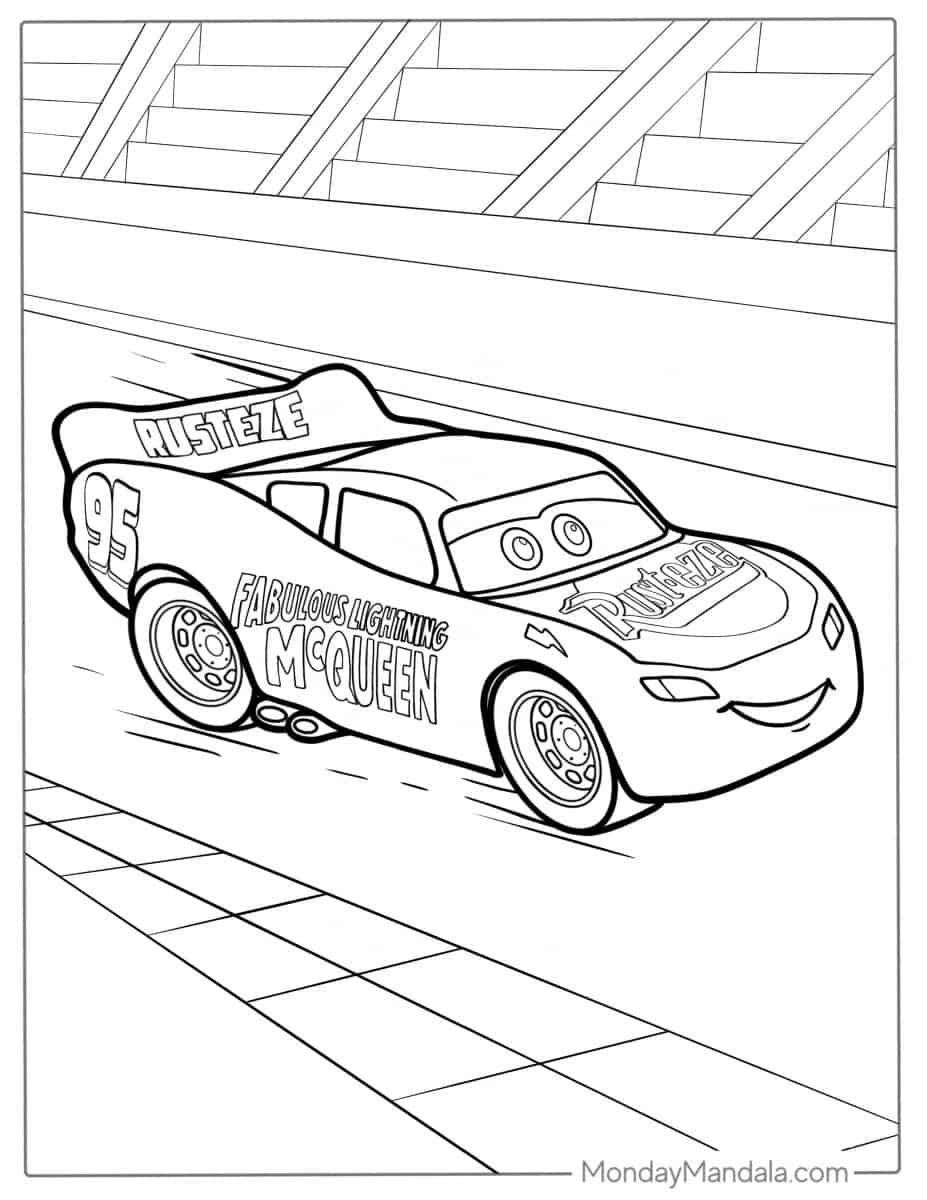 26 Lighting McQueen Coloring Pages (Free PDF Printables)