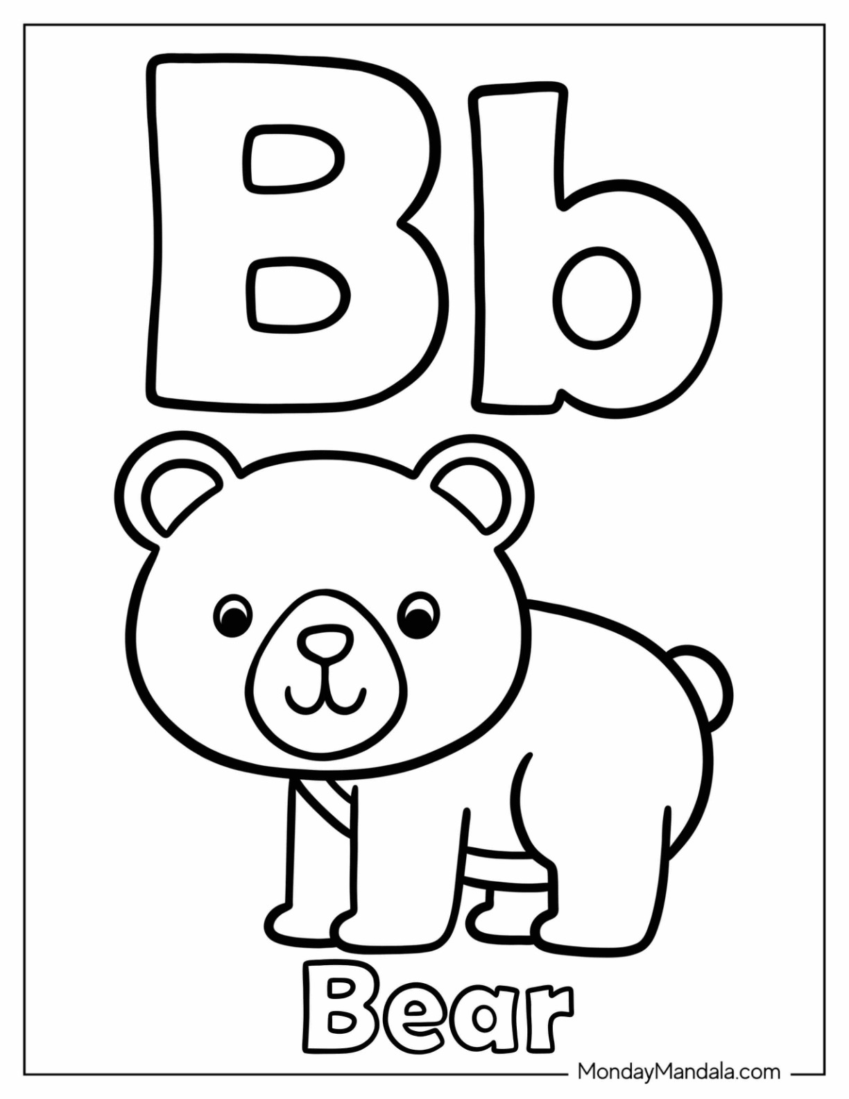 Letter B Coloring Pages Printable Pdf Infoupdate