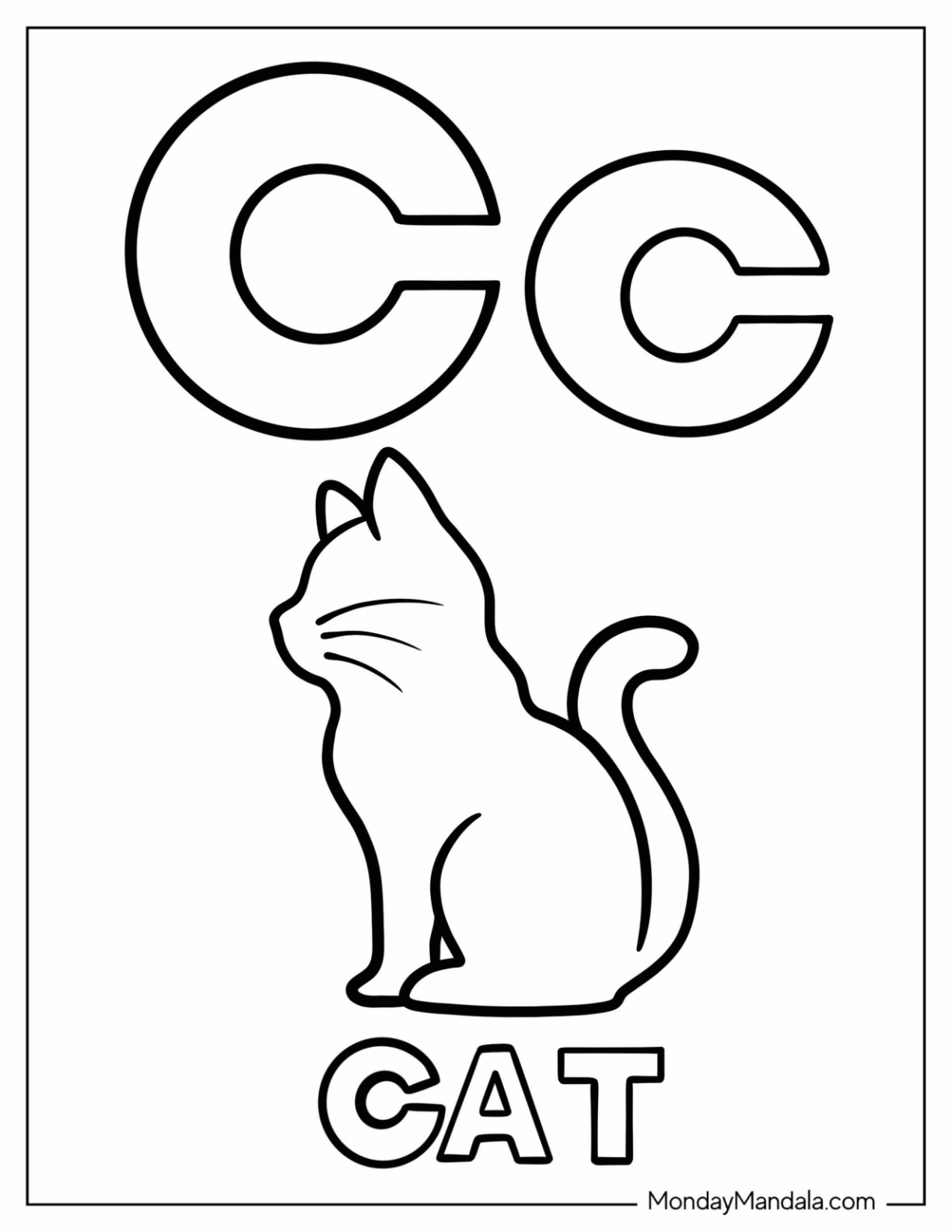 Letter C Coloring Pages For Preers Pdf Infoupdate