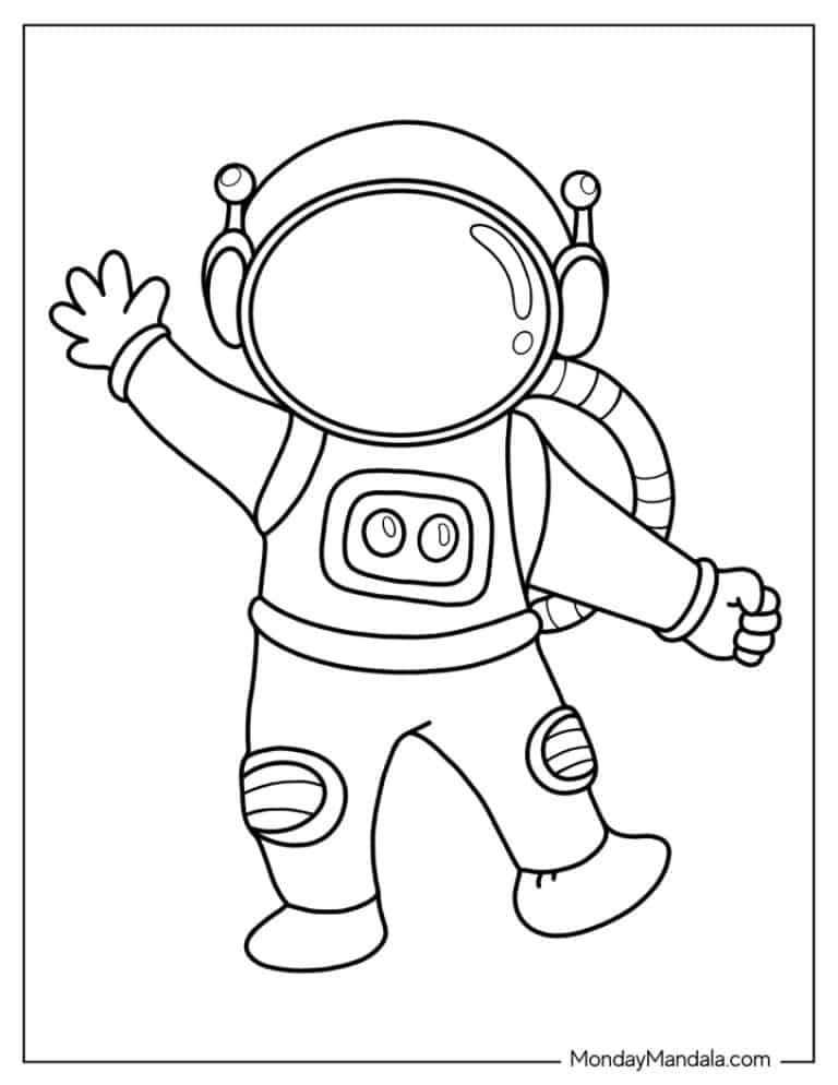 20 Astronaut Coloring Pages Free Pdf Printablesalien Printable