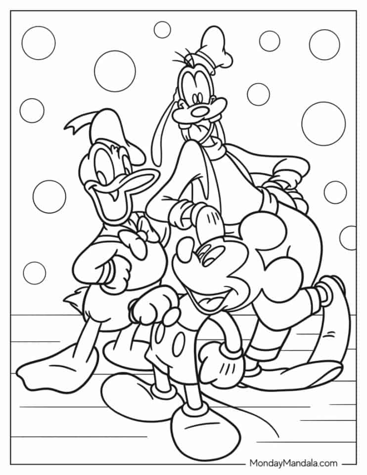 Goofy Coloring Pages Disney Mickey Mouse Printable Pete Color Standing ...