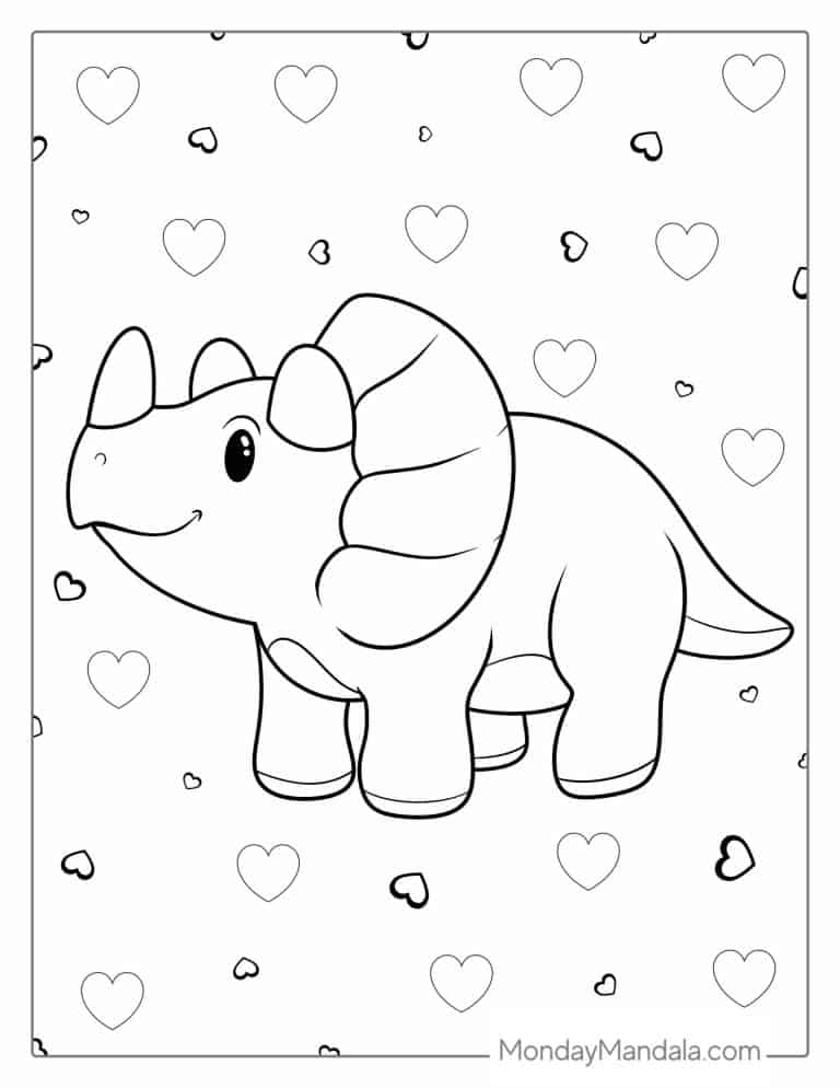 20 Triceratops Coloring Pages (Free PDF Printables)