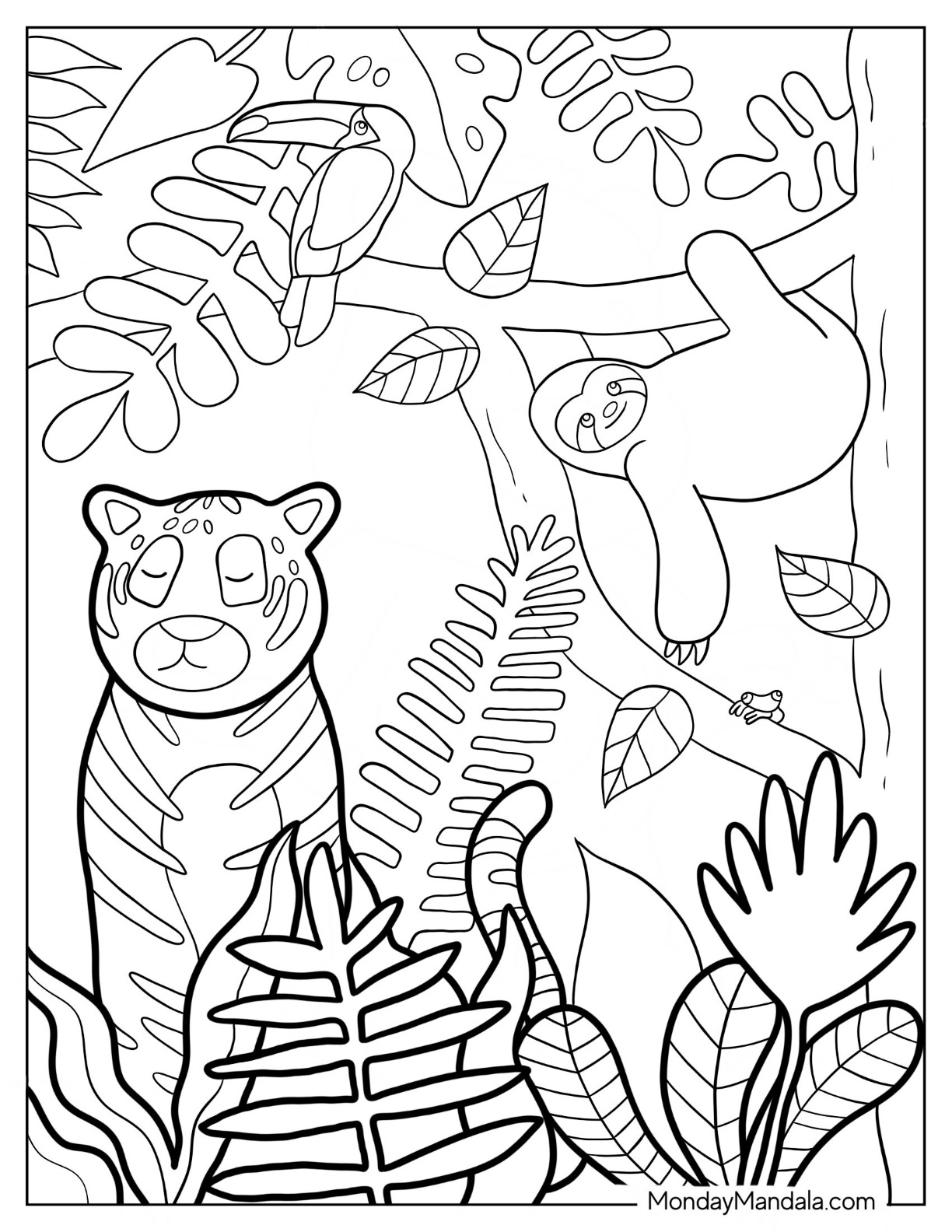 Rainforest Coloring Pages