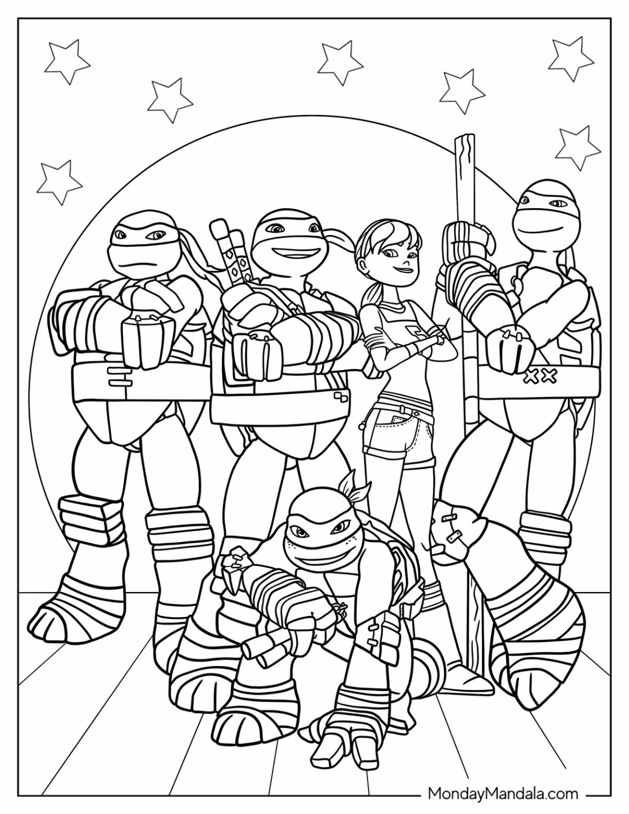 Girl Ninja Turtles Coloring Pages