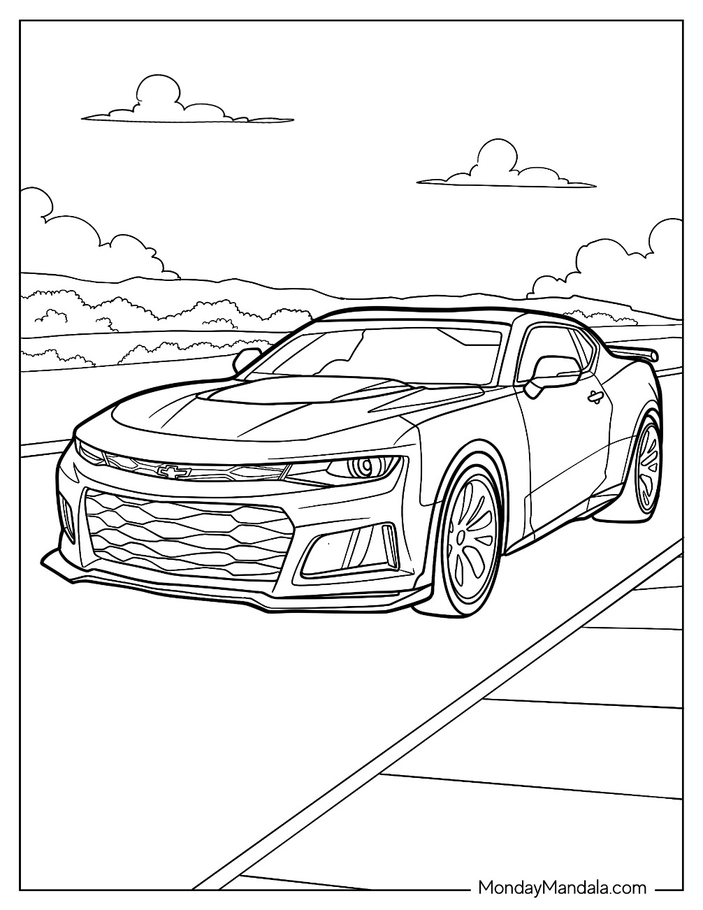 Chevy Car Coloring Pages Chevy Car Coloring Pages