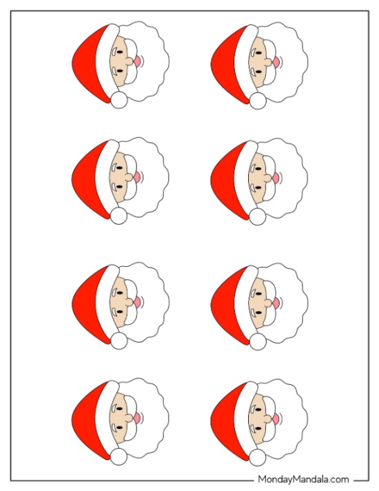 70 Santa Templates Free PDF Printables 