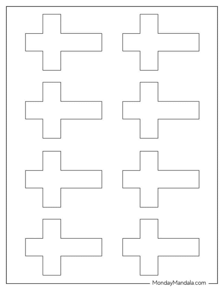 48 Cross Templates (Free PDF Printables)