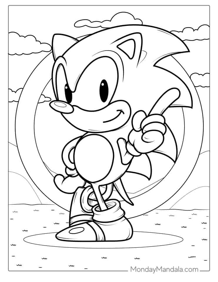 72 Sonic Coloring Pages (Free PDF Printables)