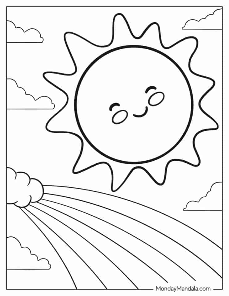 Free Simple Mandala Colouring Page 20 Sun Coloring Pages Free PDF Free Simple Mandala Colouring Page 20 Sun Coloring Pages Free PDF