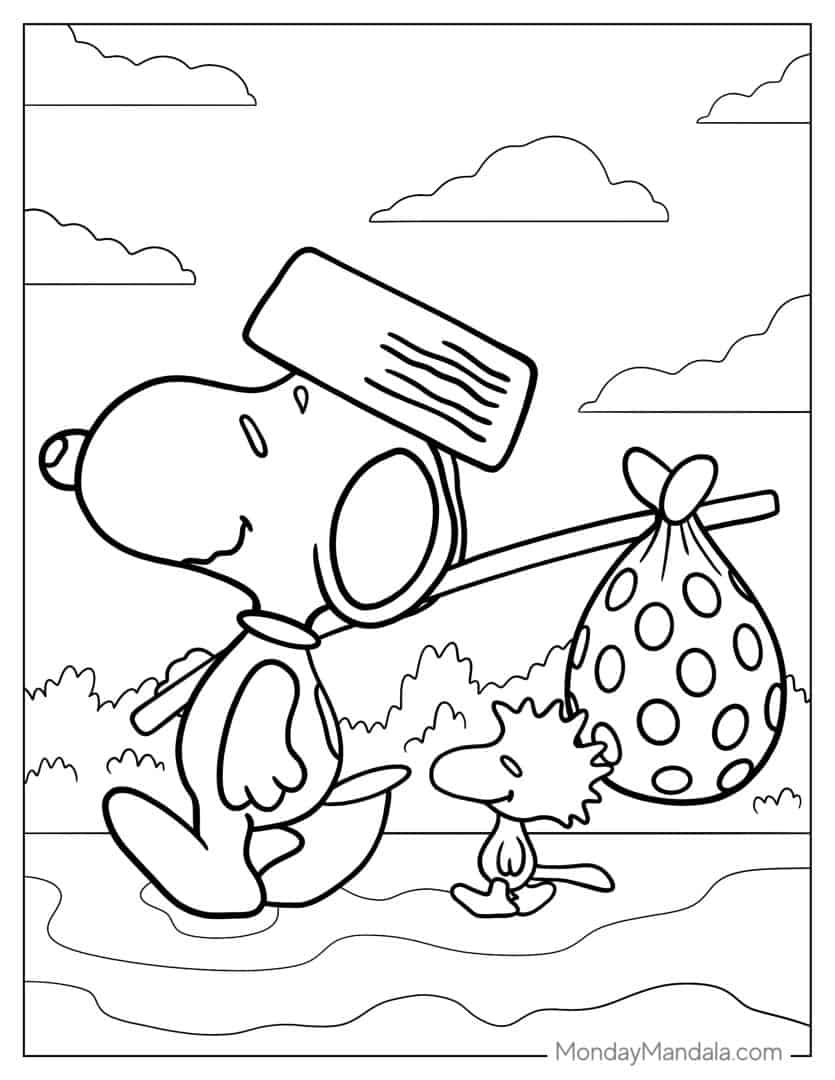 Snoopy Coloring Snoopy Coloring