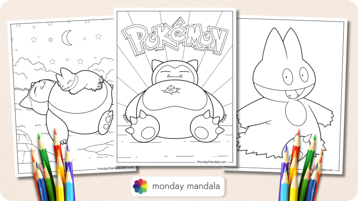Snorlax Coloring Pages Featured Image v2