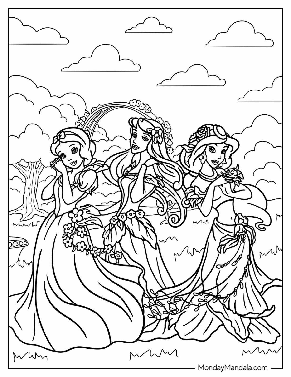 Disney Princess Coloring Pages Disney Princess Coloring Pages