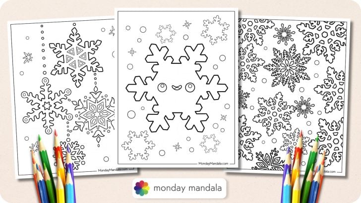Snowflake Coloring Pages Featured Image v2