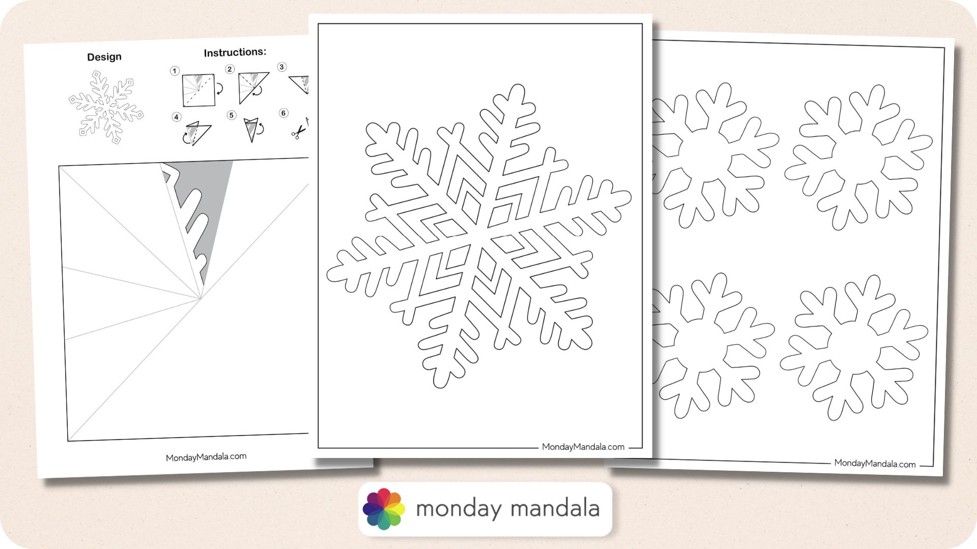 150 Paper Snowflake Templates (Free PDF Printables)